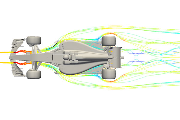 Fluid dynamics in motorsport